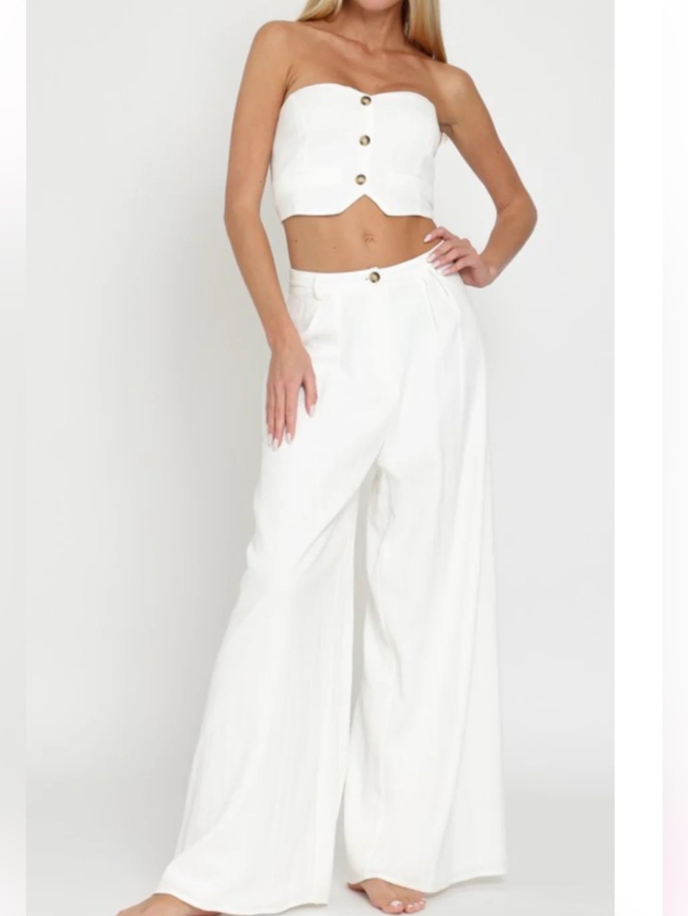 HYFVE Tube Top Vest And Wide Leg Pant Set NWOT